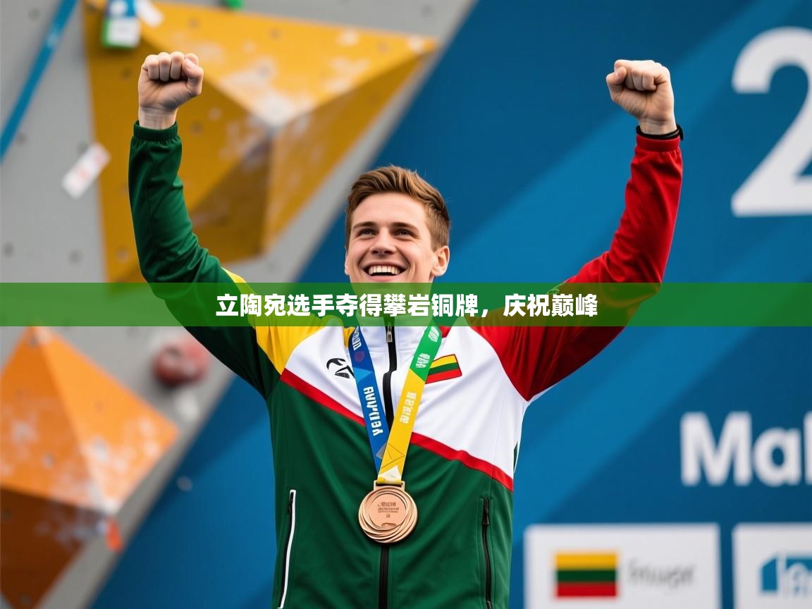 2026开云体育登入立陶宛选手夺得攀岩铜牌，庆祝巅峰  第4张